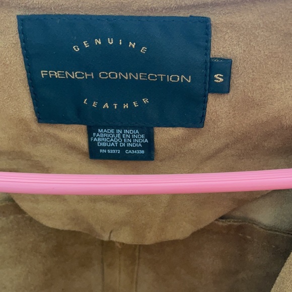 Honey 75fne real leather Suede Ls 20 Tan Jacket French connection - Picture 7 of 13